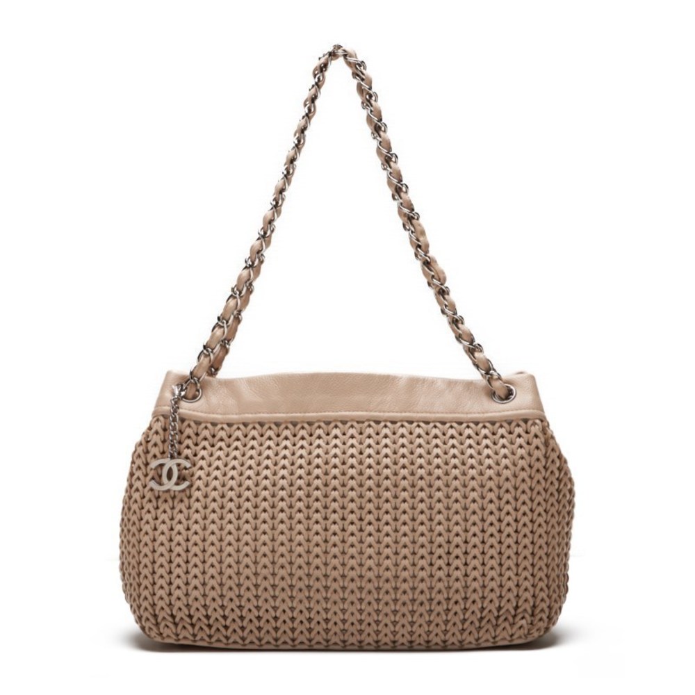 Chanel Braided Design Coco Charm Chain Shoulder Caviar Skin